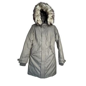 TNA SUMMIT PARKA S Gray WINTER JACKET ARITIZA 700+ Down Fill Warm Fur Trim Hood